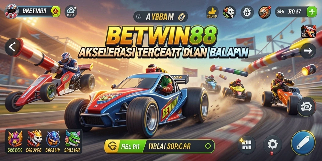 Gameplay seru di track balapan BETWIN88 yang penuh tantangan.