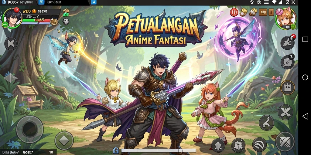 Tampilan gameplay Anime yang mengagumkan dan penuh warna.