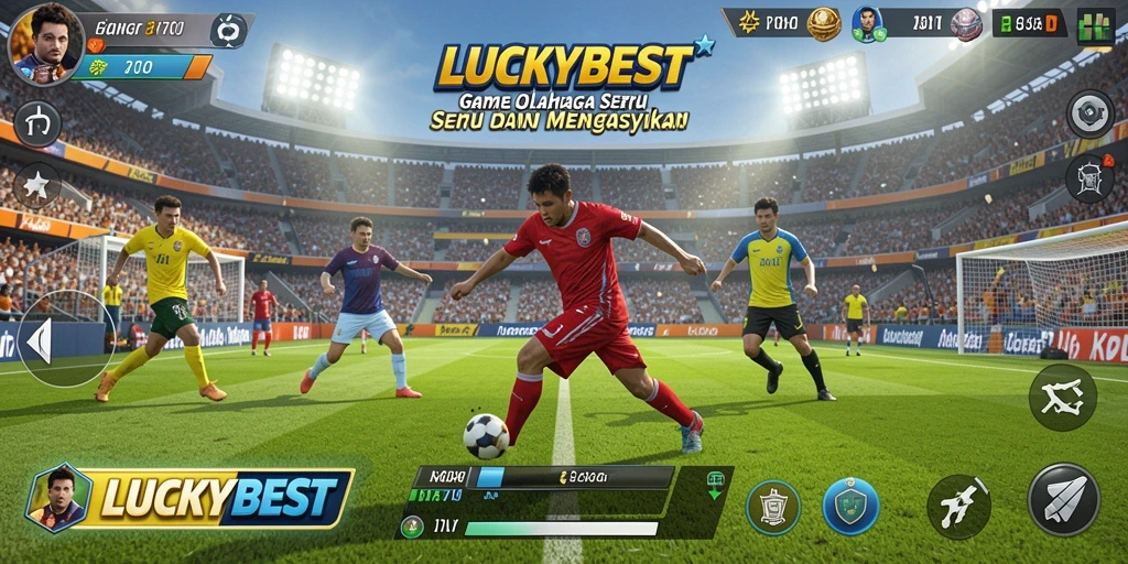Tampilan gameplay menarik dari LUCKYBEST dalam kompetisi olahraga.
