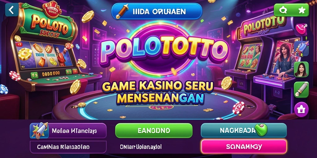 Screenshot utama POLOTOTO menampilkan gameplay Kasino yang menarik dan interaktif.