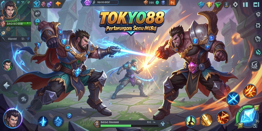 Screenshot menampilkan aksi intens pertarungan dalam TOKYO88.